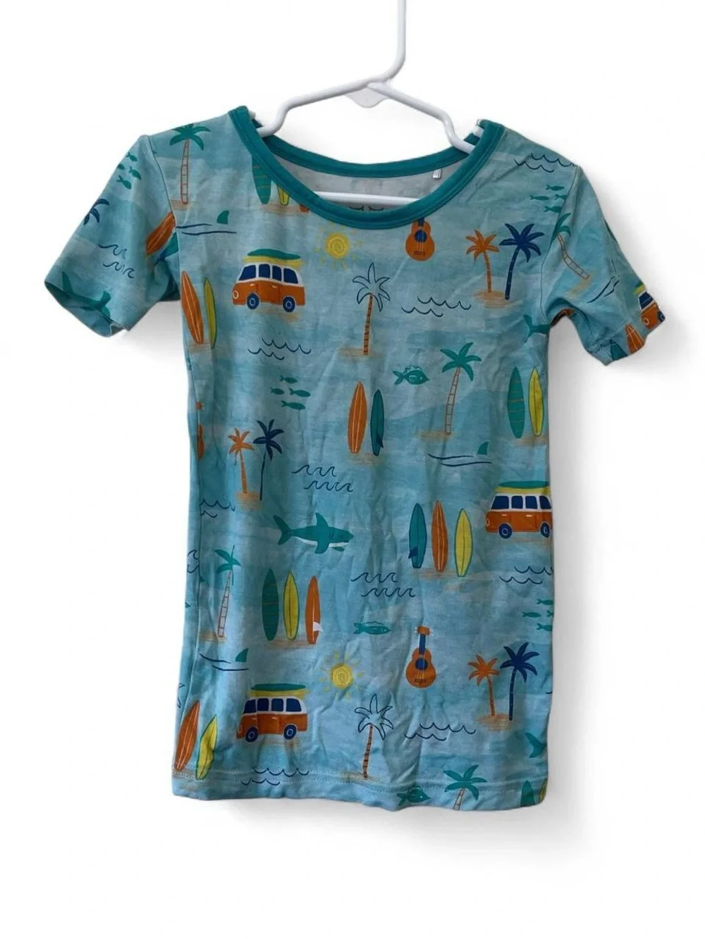Toddler 3T Little Sleepies Surf Life 2 Piece Bamboo Shorts Set Lounge Set EUC